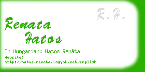 renata hatos business card